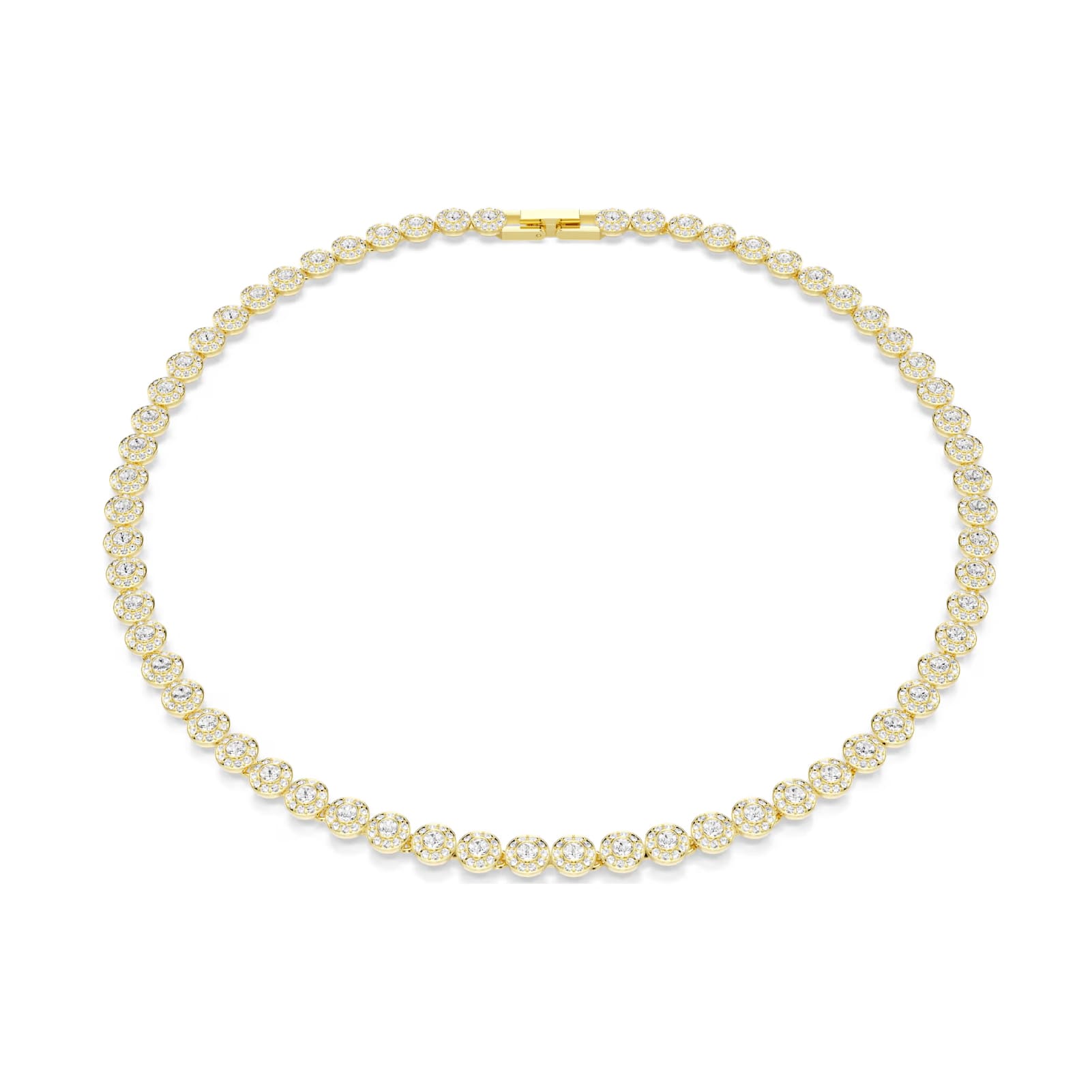 Collana girocollo Swarovski Una placcato rodio con cristalli MISURA UNICA