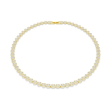 Collana girocollo Swarovski Una placcato rodio con cristalli MISURA UNICA