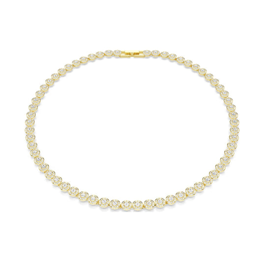 Collana girocollo Swarovski Una placcato rodio con cristalli MISURA UNICA