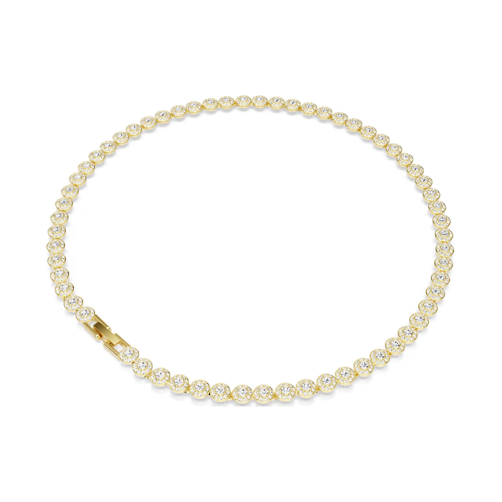 Collana girocollo Swarovski Una placcato rodio con cristalli MISURA UNICA