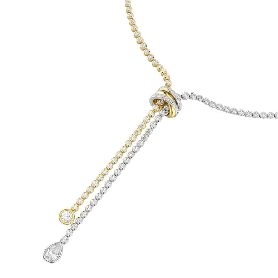Collana a Y Swarovski Hyperbola con zirconi bianchi MISURA UNICA