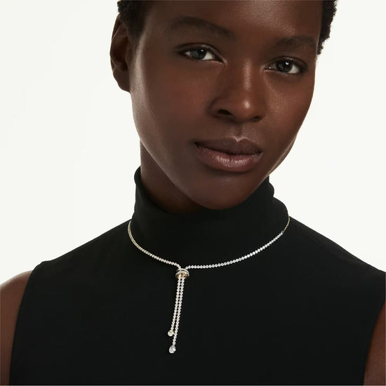 Collana a Y Swarovski Hyperbola con zirconi bianchi MISURA UNICA