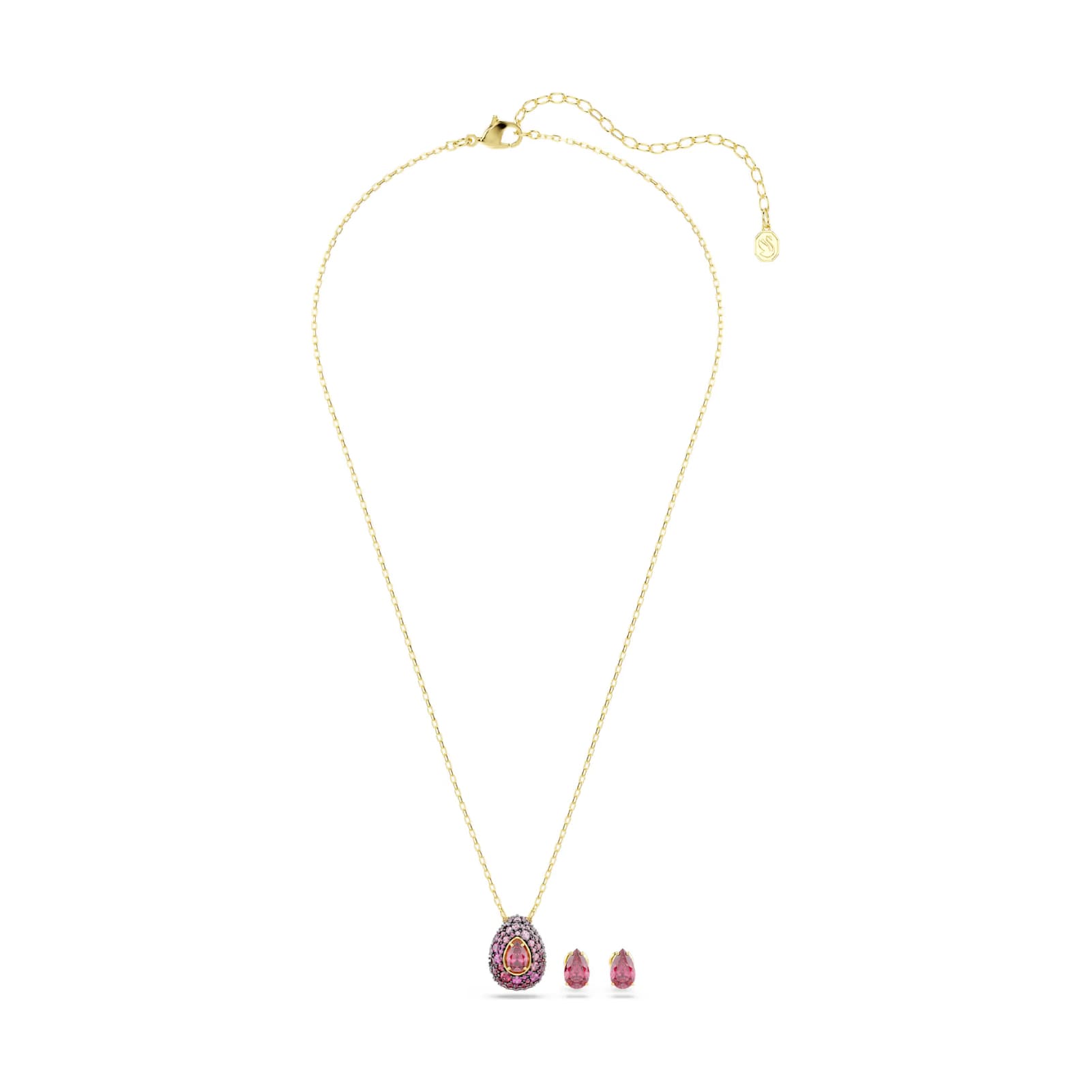Set collana e orecchini Swarovski Sublima in lega oro rosso MISURA UNICA