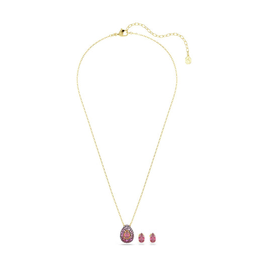 Set collana e orecchini Swarovski Sublima in lega oro rosso MISURA UNICA