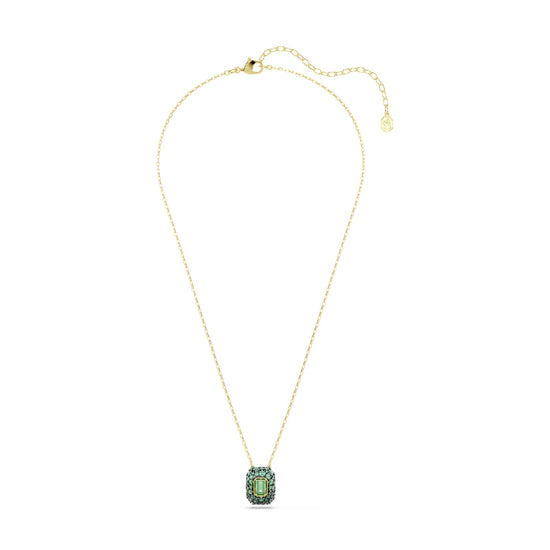 Collana catena Swarovski Sublima lega oro cristalli verde MISURA UNICA