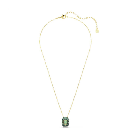 Collana catena Swarovski Sublima lega oro cristalli verde MISURA UNICA