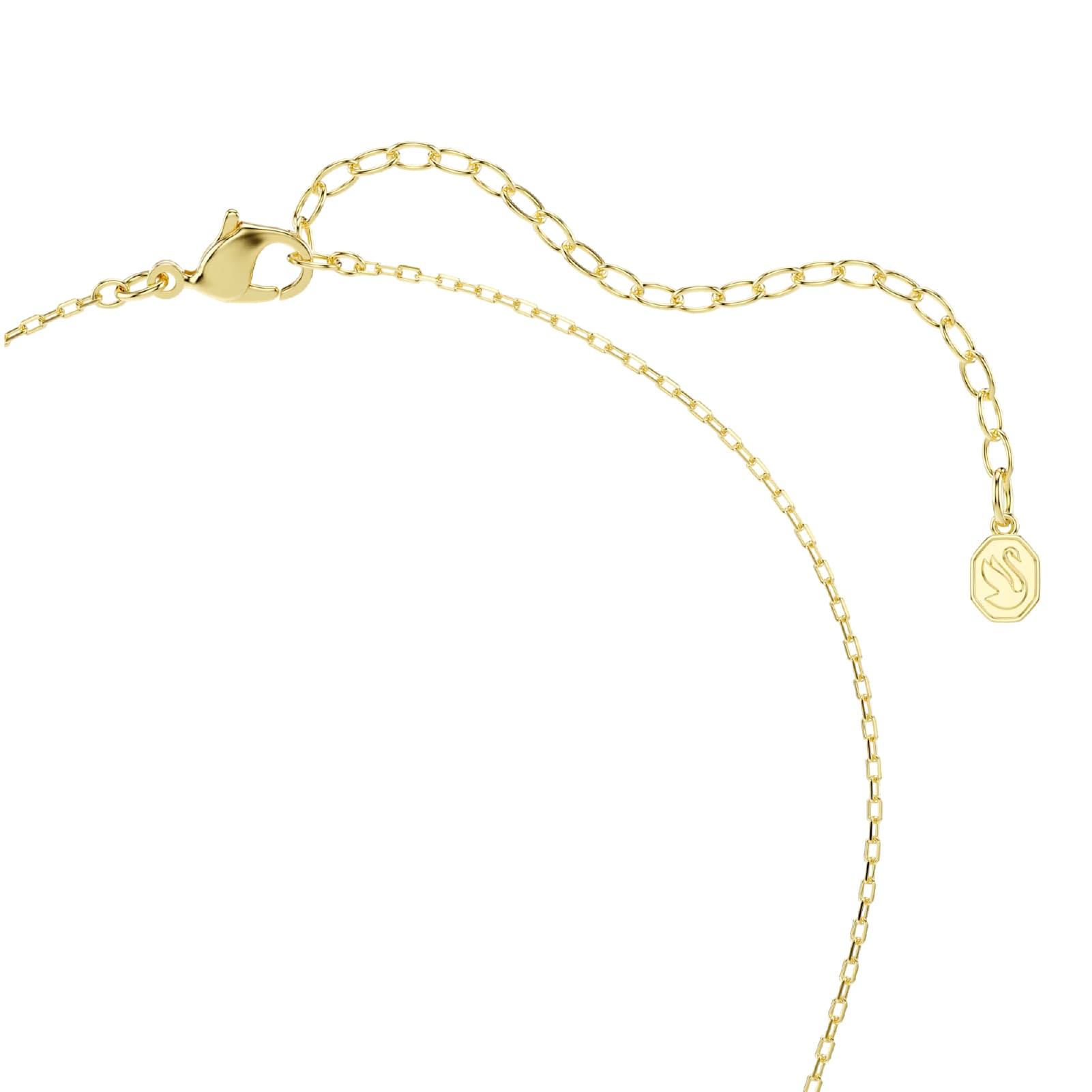 Collana catena Swarovski Sublima lega oro cristalli verde MISURA UNICA