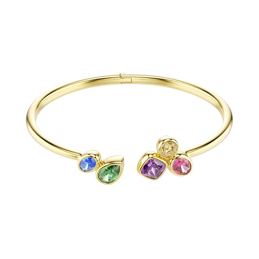 Bracciale rigido Swarovski Imber in lega oro con cristalli 17 cm