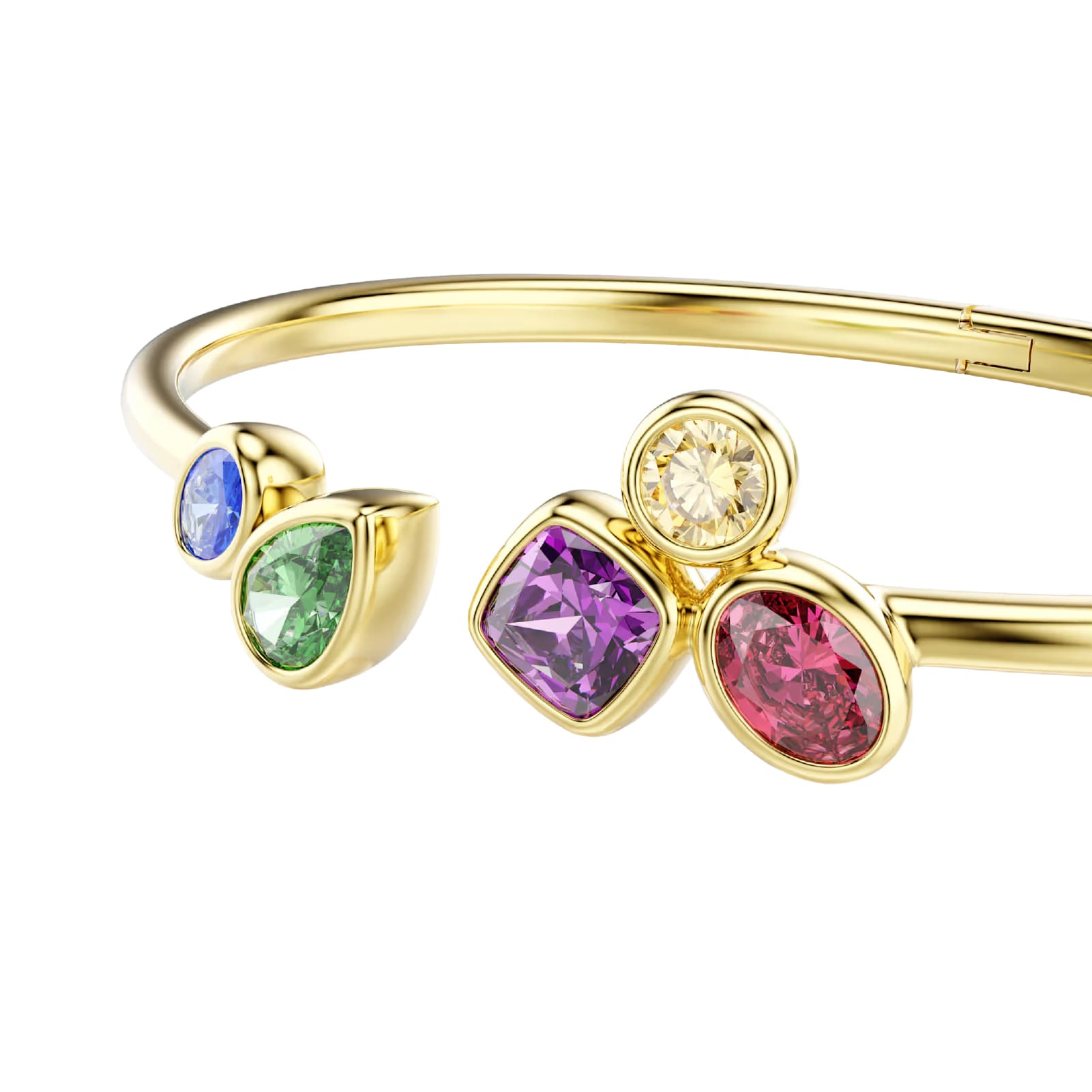Bracciale rigido Swarovski Imber in lega oro con cristalli 17 cm