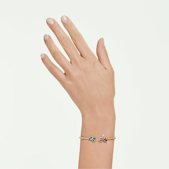 Bracciale rigido Swarovski Imber in lega oro con cristalli 17 cm