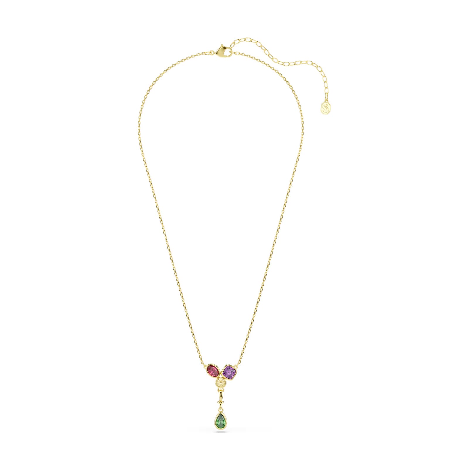 Collana pendente Swarovski Imber lega oro cristalli colorati