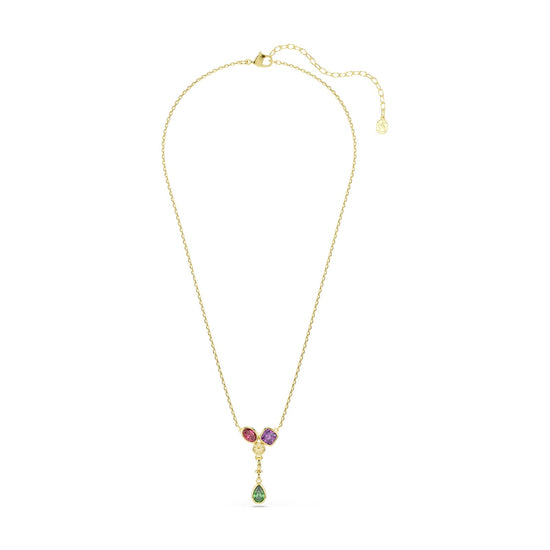 Collana pendente Swarovski Imber lega oro cristalli colorati MISURA UNICA