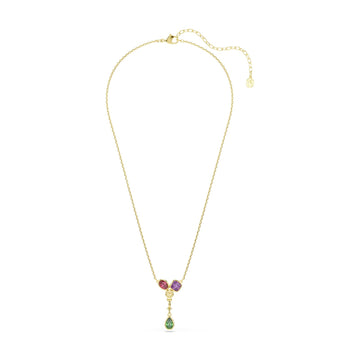 Collana pendente Swarovski Imber lega oro cristalli colorati MISURA UNICA