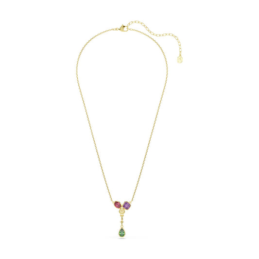 Collana pendente Swarovski Imber lega oro cristalli colorati MISURA UNICA