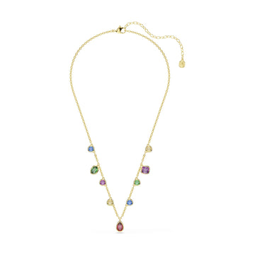Collana catena Swarovski Imber lega oro e cristalli colorati MISURA UNICA