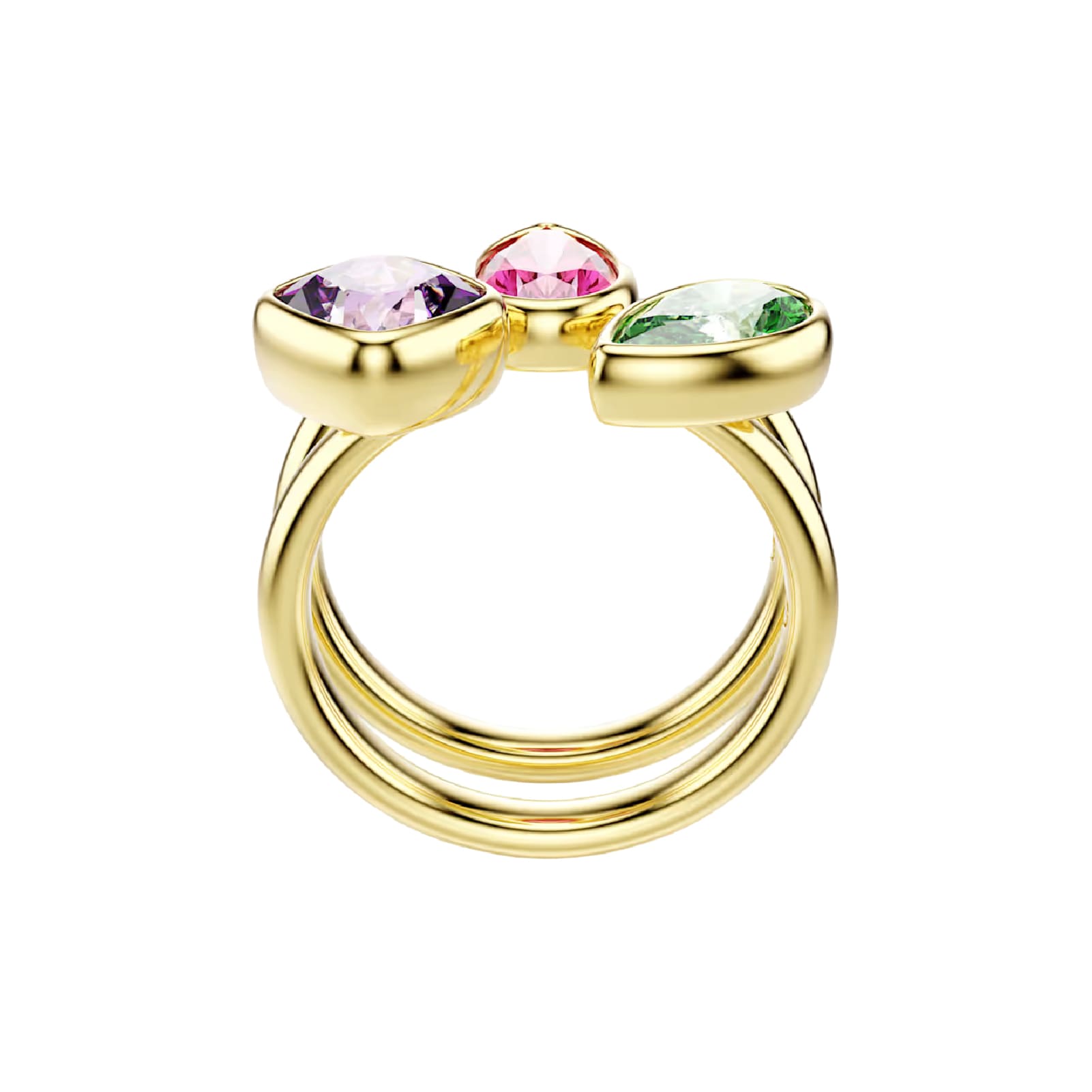 Anello Swarovski Imber in lega oro e cristalli colorati 12