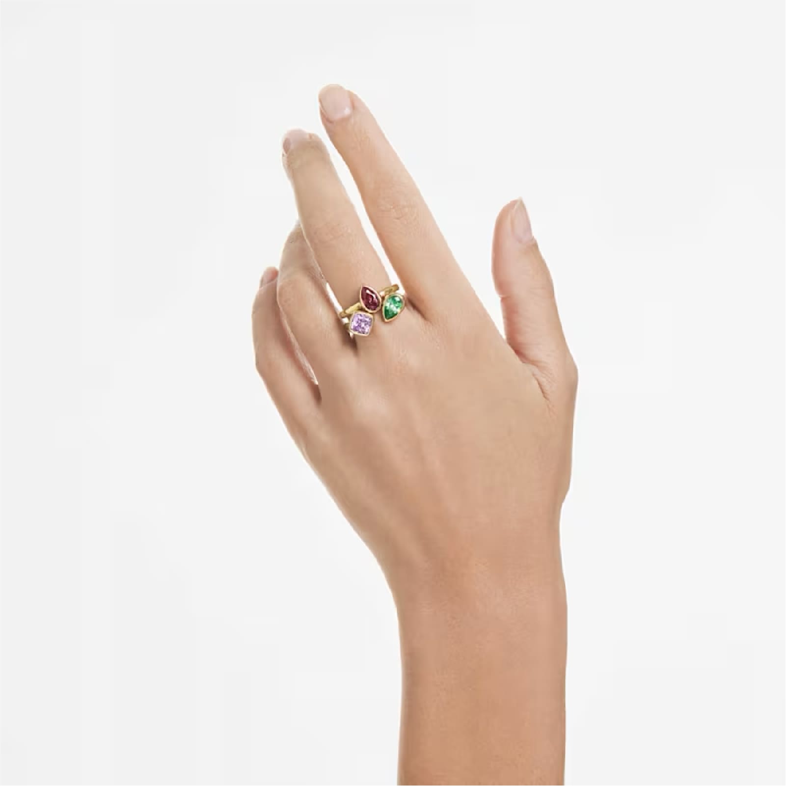 Anello Swarovski Imber in lega oro e cristalli colorati 12