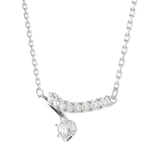 Collana catena Swarovski Matrix lega argento e zirconi MISURA UNICA