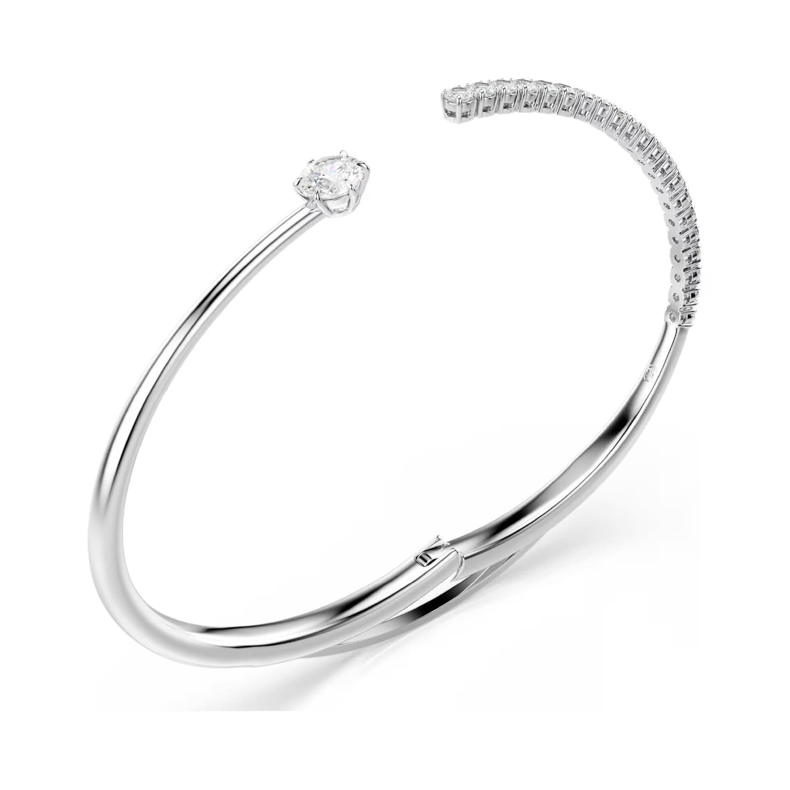Bracciale rigido Swarovski Matrix lega argento e zirconi 15,7 cm