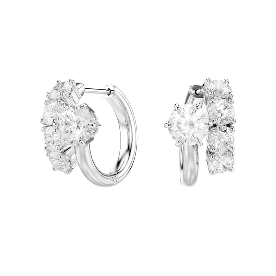 Orecchini cerchio Swarovski Matrix lega argento e zirconi MISURA UNICA