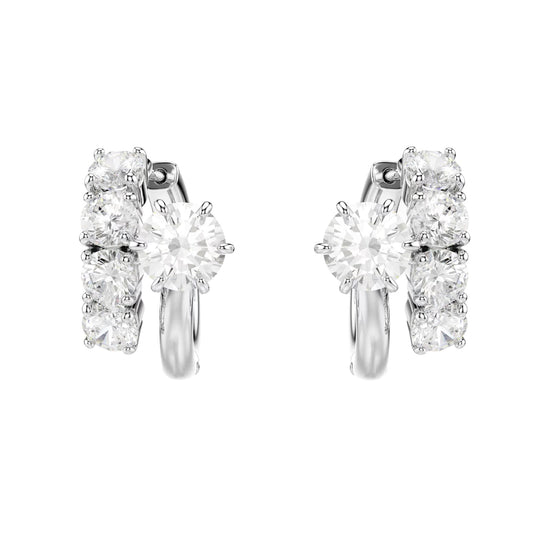 Orecchini cerchio Swarovski Matrix lega argento e zirconi MISURA UNICA
