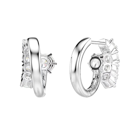 Orecchini cerchio Swarovski Matrix lega argento e zirconi MISURA UNICA