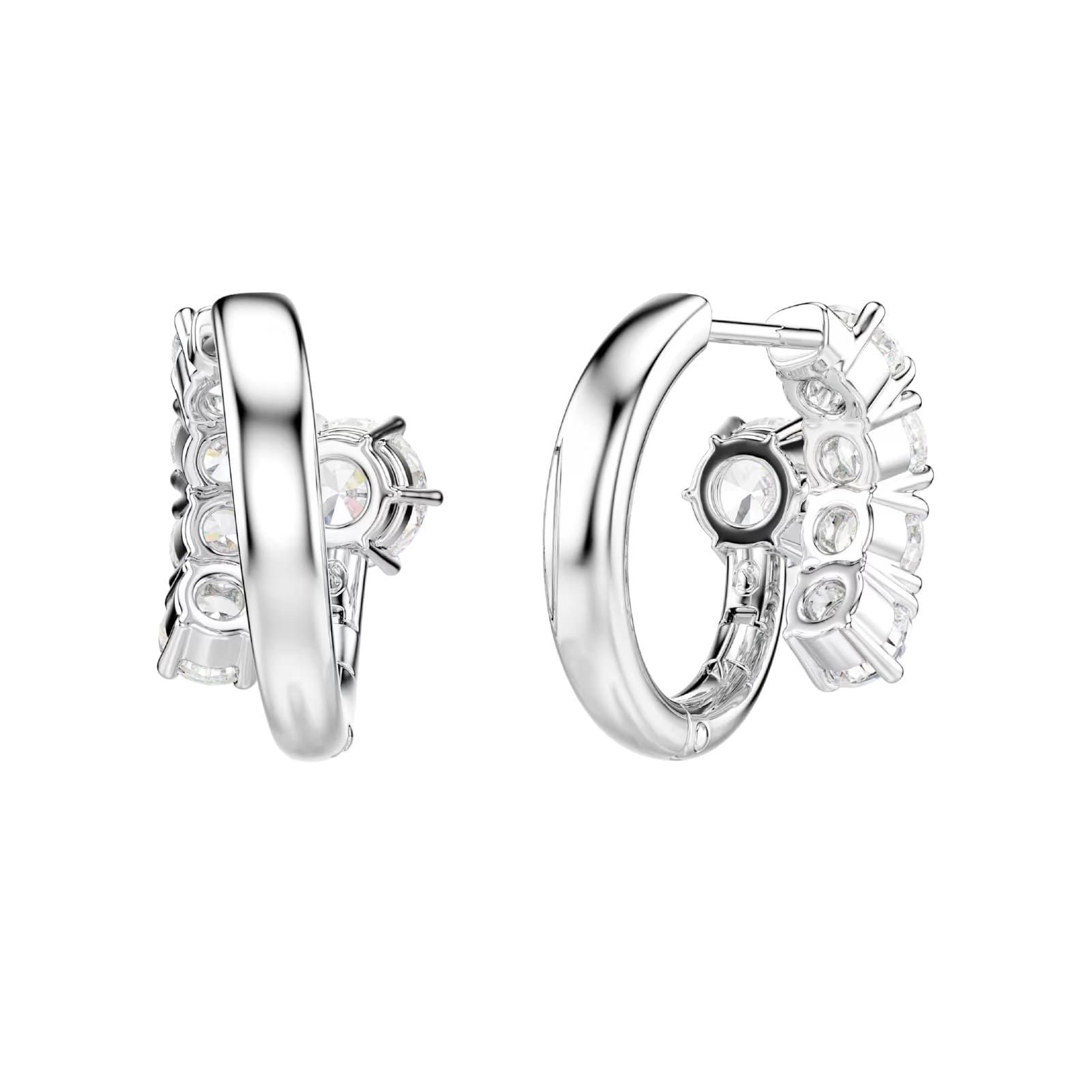 Orecchini cerchio Swarovski Matrix lega argento e zirconi MISURA UNICA