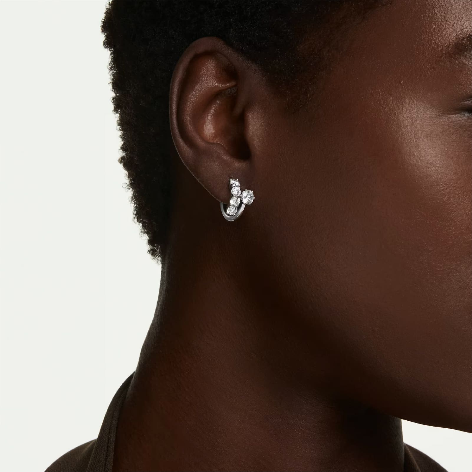 Orecchini cerchio Swarovski Matrix lega argento e zirconi MISURA UNICA
