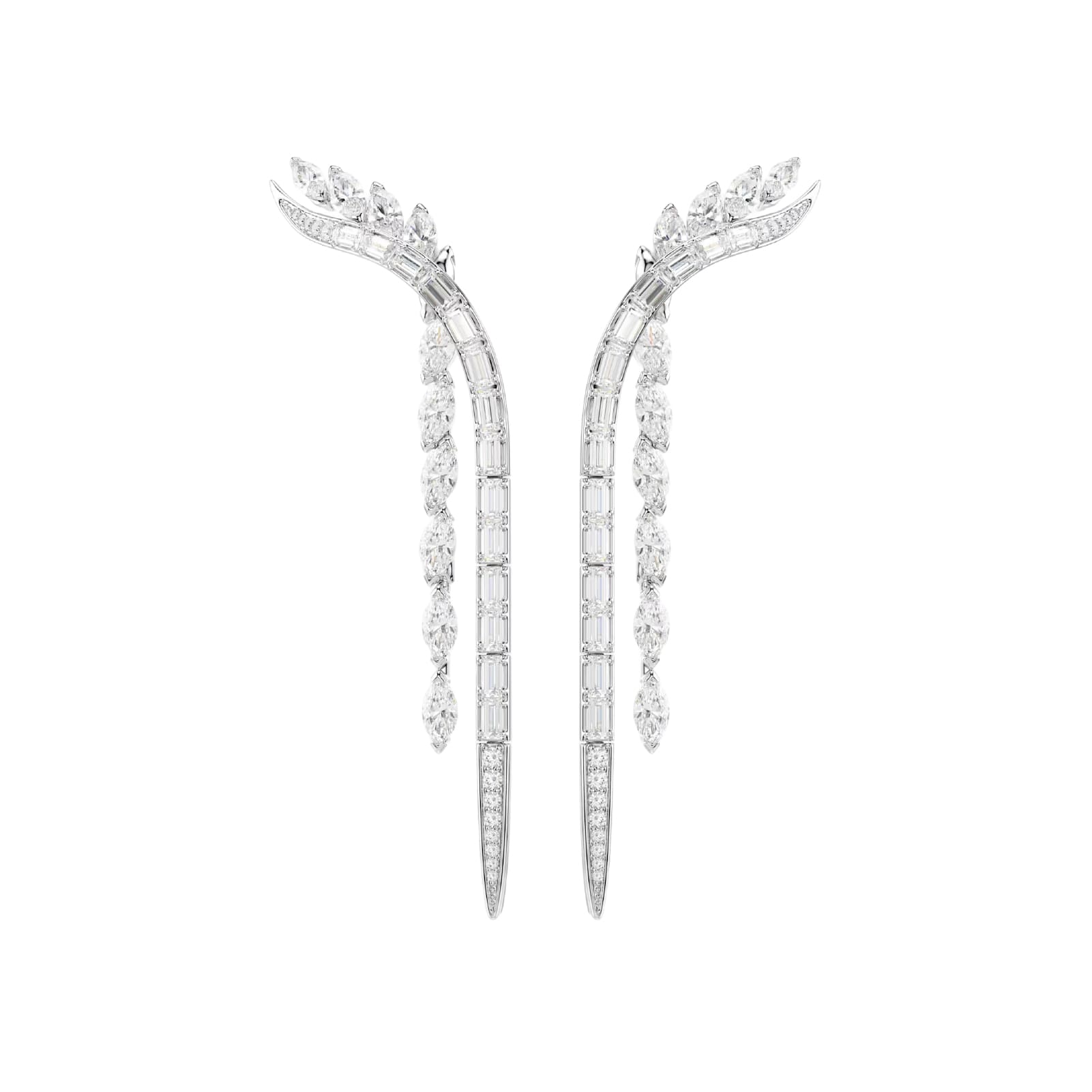 Orecchini pendenti Swarovski Mesmera lega argento e zirconi