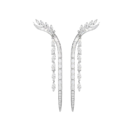 Orecchini pendenti Swarovski Mesmera lega argento e zirconi MISURA UNICA