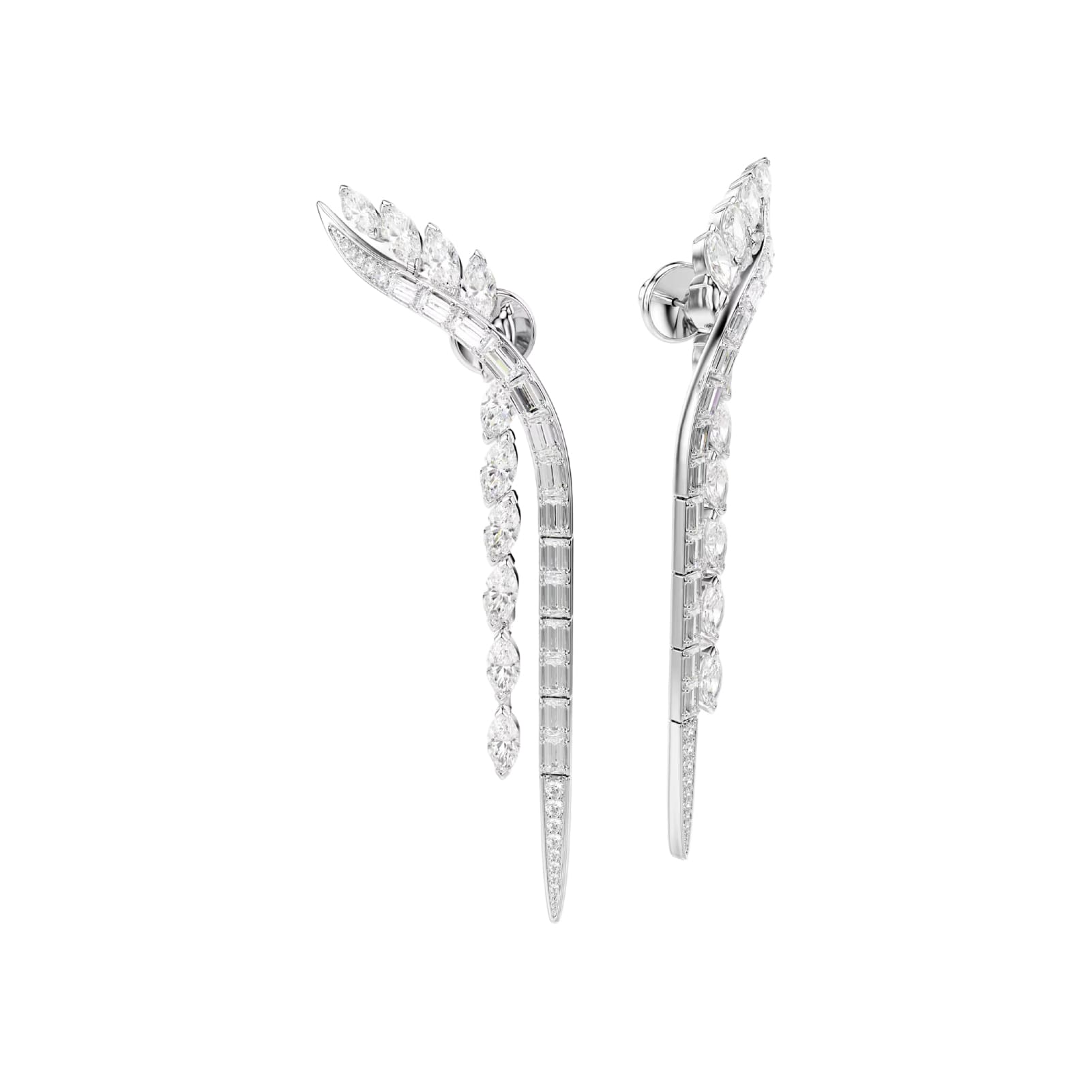 Orecchini pendenti Swarovski Mesmera lega argento e zirconi MISURA UNICA