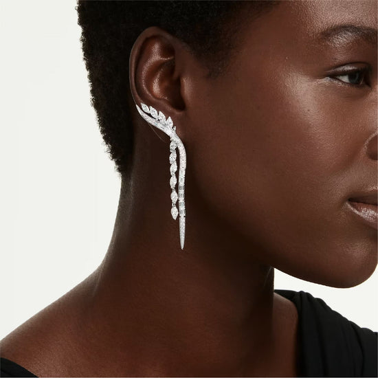 Orecchini pendenti Swarovski Mesmera lega argento e zirconi MISURA UNICA