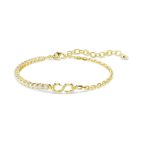Bracciale catena Swarovski Matrix lega oro e zirconi Regolabile 15,5-20 cm