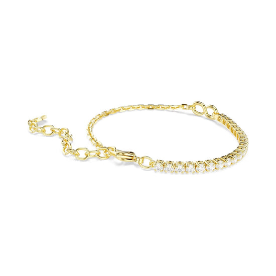 Bracciale catena Swarovski Matrix lega oro e zirconi Regolabile 15,5-20 cm