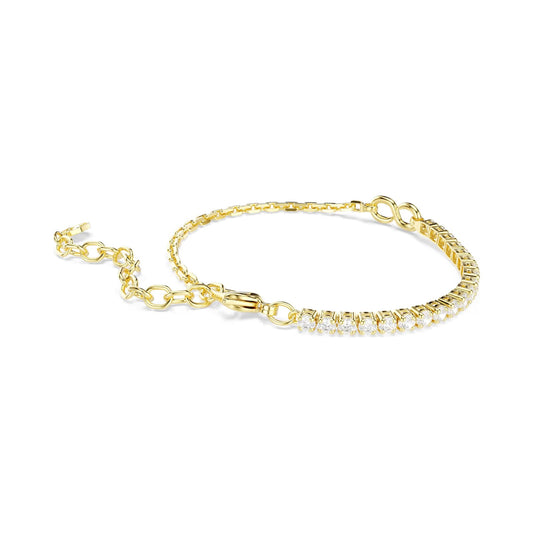 Bracciale catena Swarovski Matrix lega oro e zirconi Regolabile 15,5-20 cm