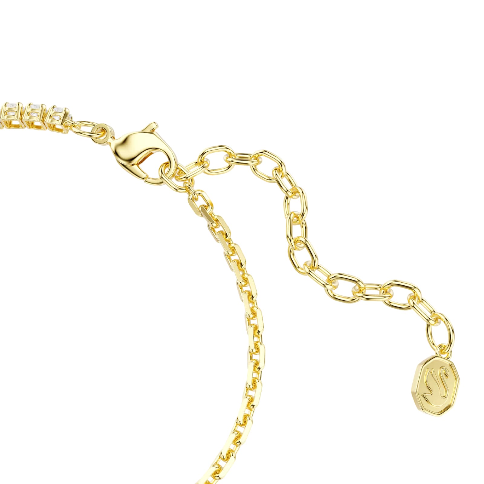 Bracciale catena Swarovski Matrix lega oro e zirconi Regolabile 15,5-20 cm