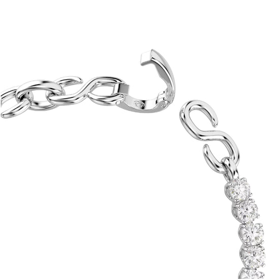 Bracciale catena Swarovski Matrix lega argento e zirconi Regolabile 17-19 cm