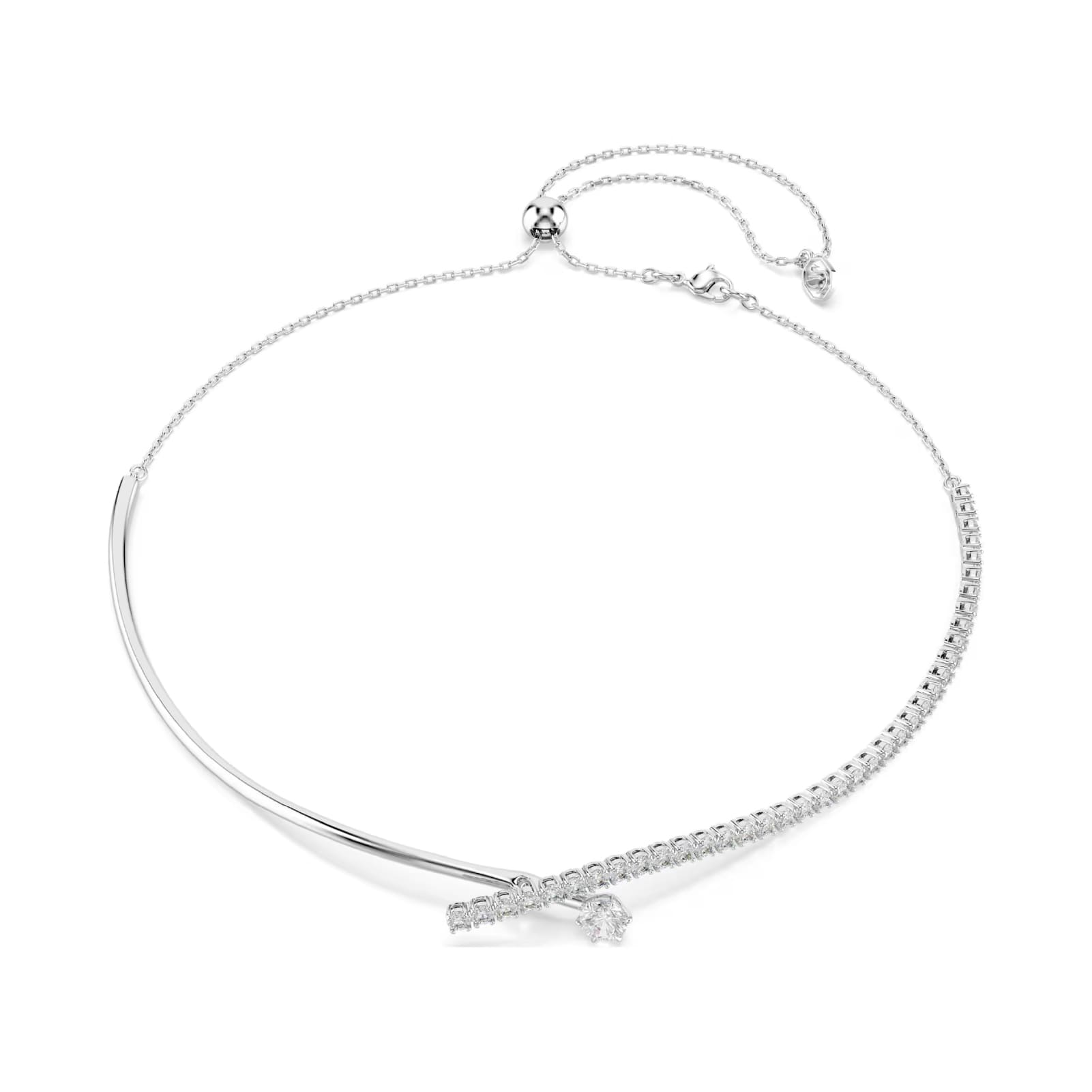 Collana semirigida Swarovski Matrix con zirconi bianchi