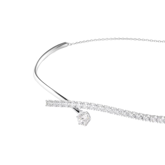 Collana semirigida Swarovski Matrix con zirconi bianchi MISURA UNICA