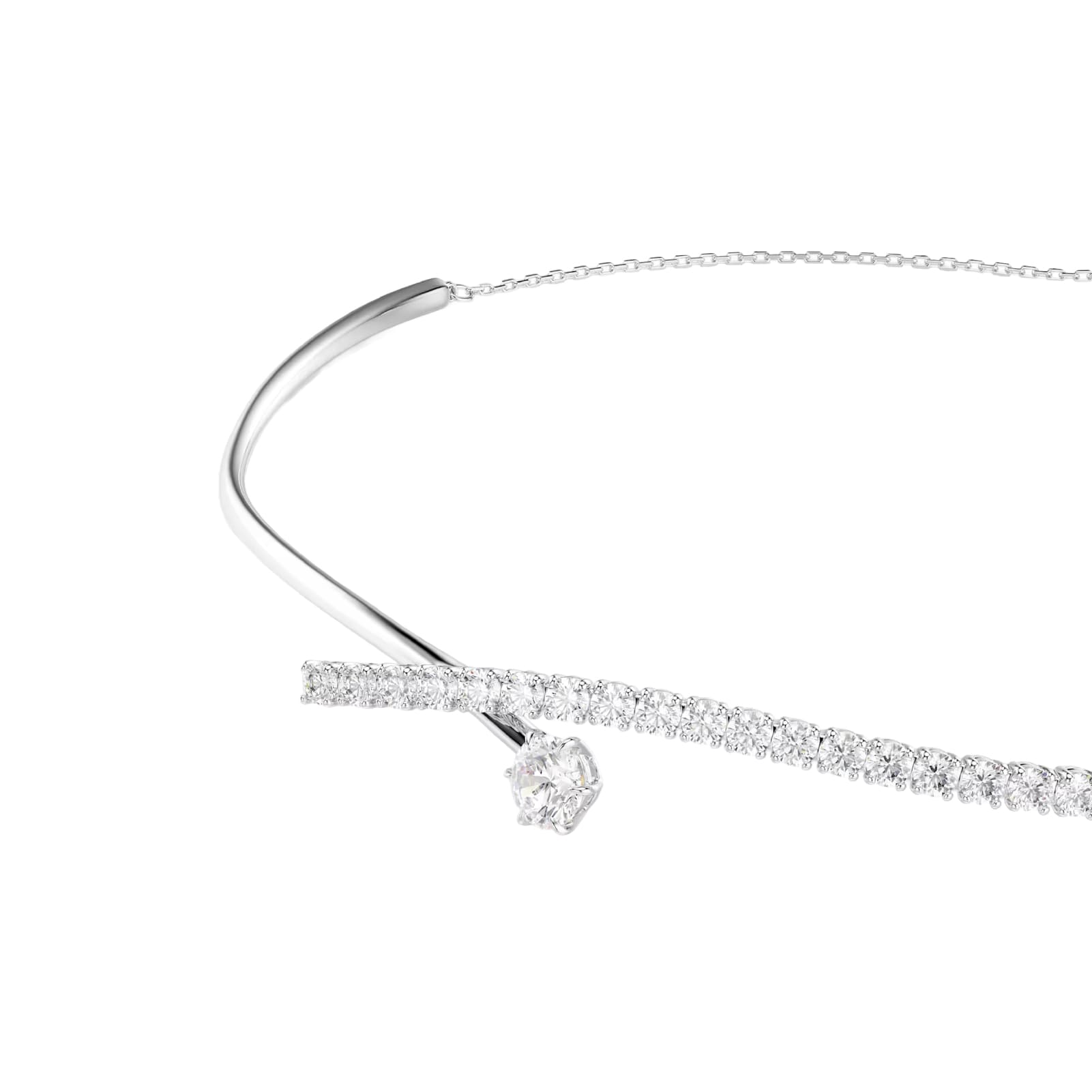 Collana semirigida Swarovski Matrix con zirconi bianchi MISURA UNICA