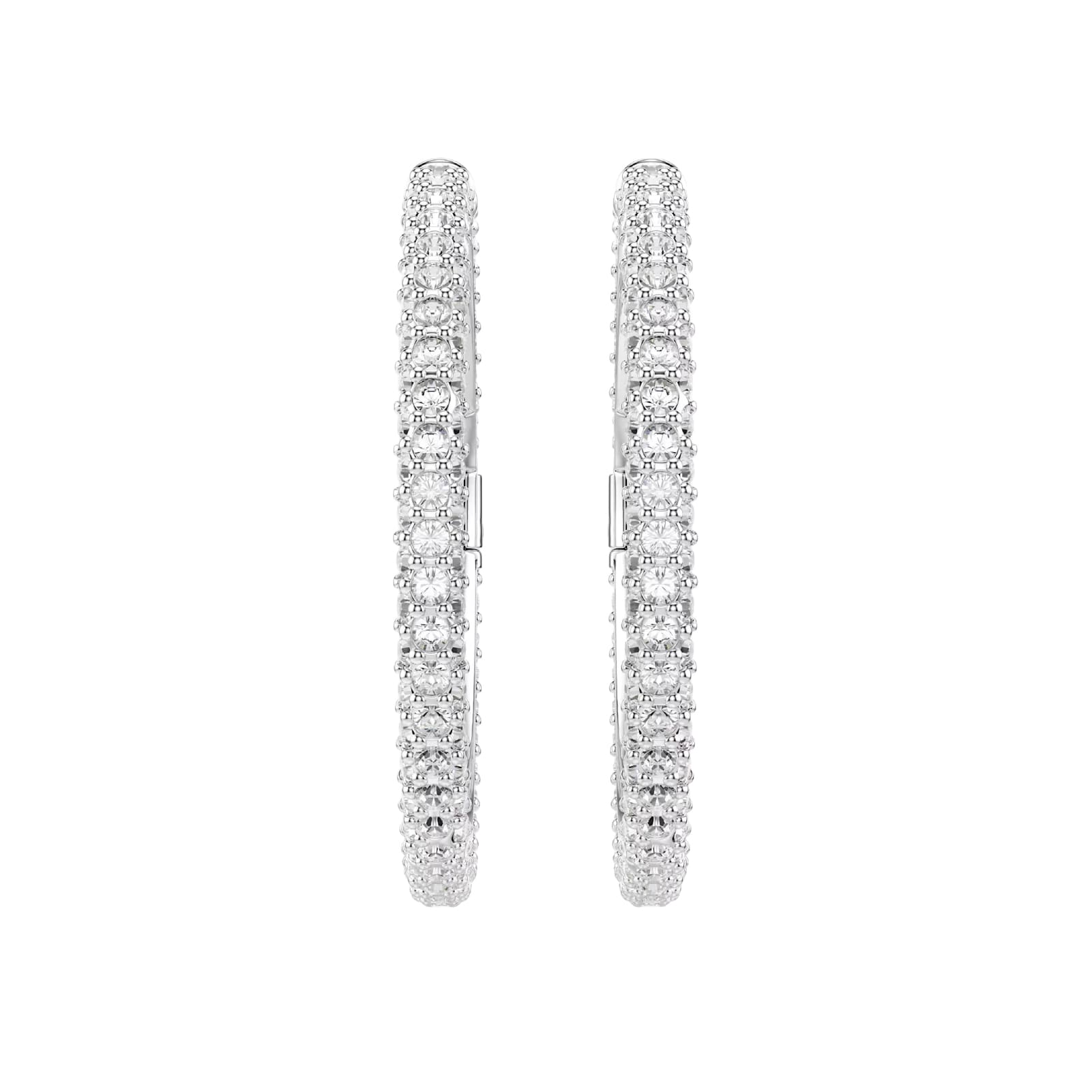 Orecchini a cerchio Swarovski Dextera lega e cristalli MISURA UNICA