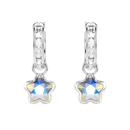 Orecchini Swarovski Chroma lega argento e cristalli stella MISURA UNICA