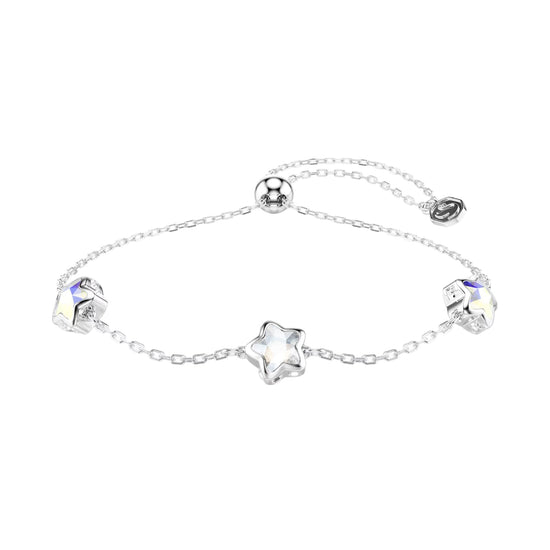 Bracciale Swarovski Chroma lega argento e cristalli stella 24 cm