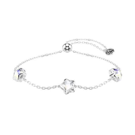 Bracciale Swarovski Chroma lega argento e cristalli stella 24 cm