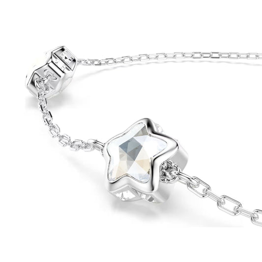 Bracciale Swarovski Chroma lega argento e cristalli stella 24 cm