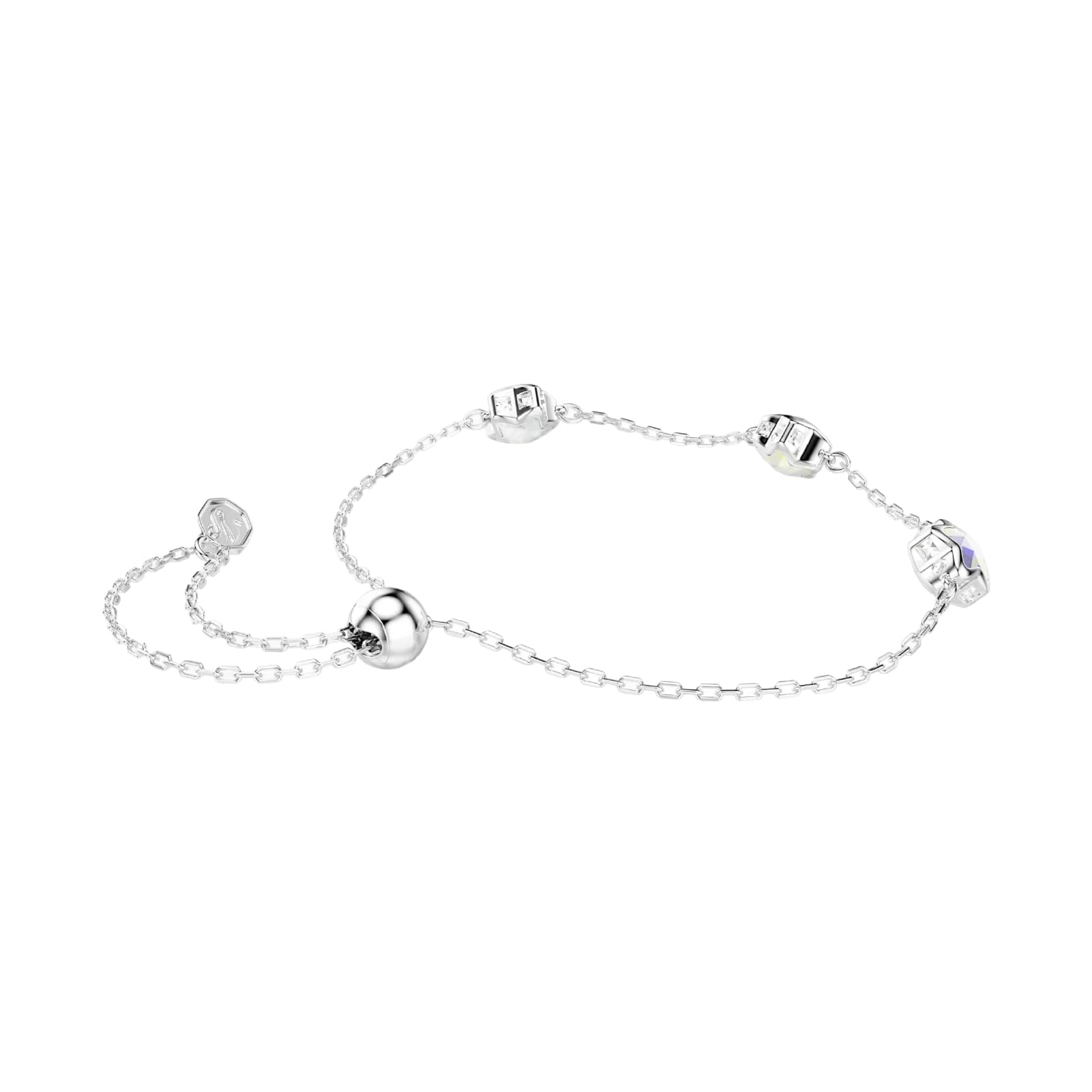 Bracciale Swarovski Chroma lega argento e cristalli stella 24 cm
