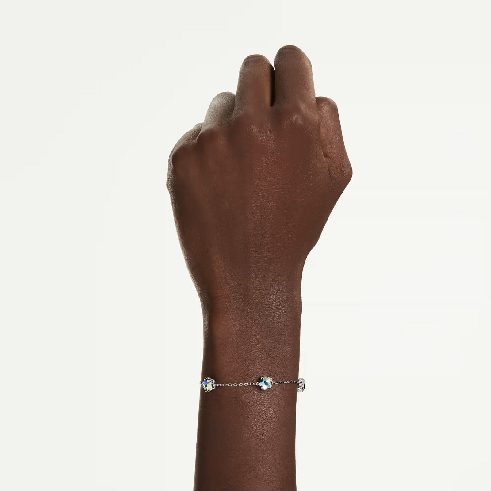 Bracciale Swarovski Chroma lega argento e cristalli stella 24 cm