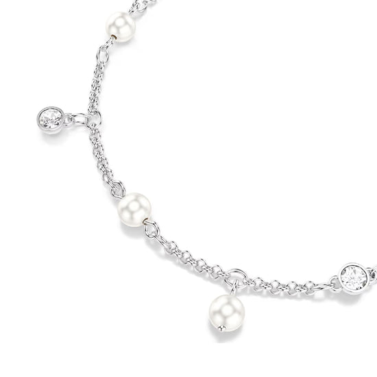 Bracciale catena Swarovski Imber lega argento perle 15,5 cm