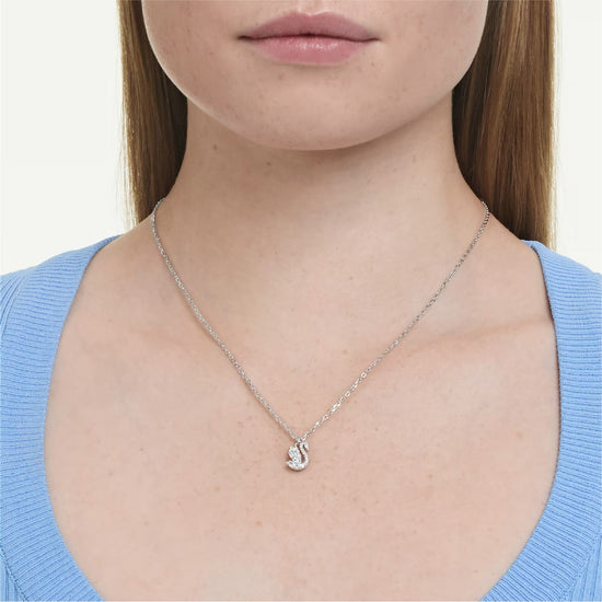 Collana catena Swarovski Swan lega argento e zirconi MISURA UNICA