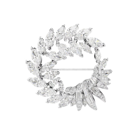 Spilla Swarovski Mesmera lega argento e zirconi cerchio MISURA UNICA